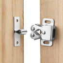 Petluno 6 pack double roller cabinet lock, roller catch hardware for cupboard kitchen cabinet door locks, cabinet door locks and latches with screws, silver