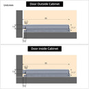 Petluno® Pack of 10 push-to-open door openers, soft close door dampers for kitchen cabinet doors
