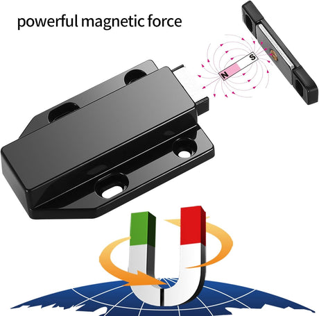 Dutch European hinge, push-to-open European hinge, magnetic catch, cabinet, for furniture, drawers, cabinet doors, 2 pieces