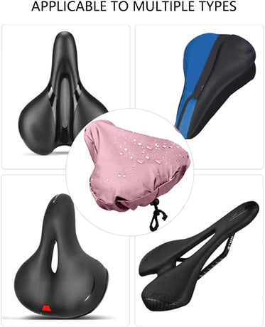 Quickly Install Bike Seat Protectors Water Resistant Bicycles Seats Cover for Adventure Enthusiasts Pink