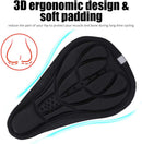 Petluno Bike Seat Cushion Cover, PE Foam Comfortable Breathable Bicycle Saddle Water & Dust Resistant Covers Fits Spin, Exercise Bike, Outdoor or Indoor Cycling