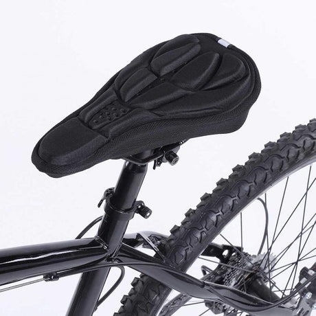 Petluno Bike Seat Cushion Cover, PE Foam Comfortable Breathable Bicycle Saddle Water & Dust Resistant Covers Fits Spin, Exercise Bike, Outdoor or Indoor Cycling