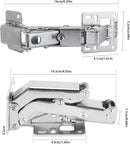 Spring-loaded hinge, 170 degrees, for kitchen cabinets, door hinges, large angle door hinges, angle stop, self-closing hinge, 4 pieces, improved version with buffer damping