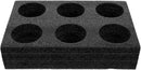 Petluno 6 Holes Takeout Beverage Cup Trays, Hot Cold Drinks Fixing Holders, Foam Coffee Carrier, Packing Tool for Restaurant Black