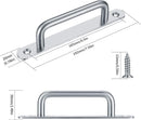 2 pieces sliding door handles, split door handles, sliding door handle with stainless steel plate, cabinet door handle, shed door handles, garden door handles (192 mm) 192MM