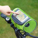 Waterproof Bicycle Handlebar Bag with Transparent Pouch and Adjustable Strap High-Capacity Cycling Front Pack