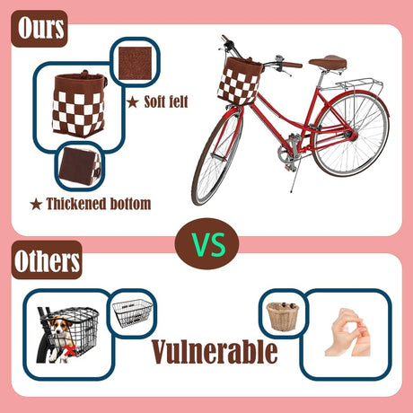 Front Bike Basket for Women and Men, Easy to Install Bicycle Basket for Boys and Girls, Dog Basket, Kids' Accessories, Adult