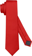 Men's Ties Solid Pure Color 2.35" (6CM) Plain Slim Necktie Skinny Ties For Men
