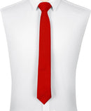 Men's Ties Solid Pure Color 2.35" (6CM) Plain Slim Necktie Skinny Ties For Men