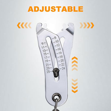 Portable Precise Thread Size Checker Keychain, Bolt Size Finder Keychain Measuring Both Metric & SAE Sizes, Compact Thread Measurement Tool for On-The-Go Convenience (2 Pcs)
