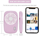 Desk Fan Battery Operated, Portable USB Rechargeable Fan, 2000mAh 180° Tilt Folding Personal Fan With Power Display, 5 Speeds Ultra Quiet Table Fan for Desktop, Home, Travel (p2)