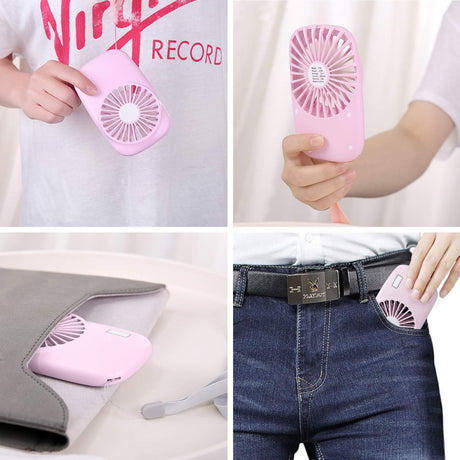 Desk Fan Battery Operated, Portable USB Rechargeable Fan, 2000mAh 180° Tilt Folding Personal Fan With Power Display, 5 Speeds Ultra Quiet Table Fan for Desktop, Home, Travel (p2)