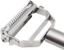 DenSan KG1009 Stainless Steel Julienne Peeler & Vegetable Peeler Multifunction Double-sided Blade Vegetable Cutter and Fruit Slicer Dual Blade(Silver)