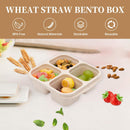 5 Pack Bento Lunch Box，4 Compartment Snack Containers，Divided Bento Snack Box，Meal Prep Lunch Containers, Lunch Box Kids/Toddle/Adults,Food Storage Containers for School, Work and Travel (5 pack)