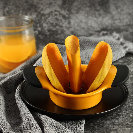 Sturdy Mango Slicer, Pit Remover Tool, Mango Splitter, Fruit Slicer Cutter Pitter, Mango Divider with Ergonomic Rubber Grip Handle, Easy Remove Pit and Divide