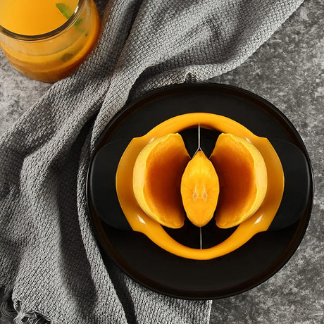 Sturdy Mango Slicer, Pit Remover Tool, Mango Splitter, Fruit Slicer Cutter Pitter, Mango Divider with Ergonomic Rubber Grip Handle, Easy Remove Pit and Divide