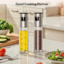 Oil Spray Bottle 2Pcs: Olive Sprayer for Cooking, Olive Oil Dispenser Bottle for Kitchen Gadgets,Food-grade Glass Oil Mister for Air Fryer, Frying, Salad, BBQ (2)