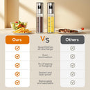 Oil Spray Bottle 2Pcs: Olive Sprayer for Cooking, Olive Oil Dispenser Bottle for Kitchen Gadgets,Food-grade Glass Oil Mister for Air Fryer, Frying, Salad, BBQ (2)