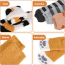 6 Pairs Fuzzy Socks for Women, Cat Claw Socks, Slipper Socks, Fuzzy Cosy Warm Cat Socks Fluffy Socks Cat Paw Socks Winter Novelty Animal Christmas Socks Gifts