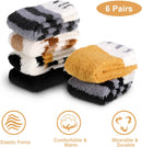 6 Pairs Fuzzy Socks for Women, Cat Claw Socks, Slipper Socks, Fuzzy Cosy Warm Cat Socks Fluffy Socks Cat Paw Socks Winter Novelty Animal Christmas Socks Gifts