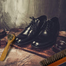 2 Pieces Shoes Brush kit Natural Wooden Handle Welt Brush Soft Horsehair Shoe Shine Brush Bristles Anti Slip Shoe Buff Brush for Leather, Boot, Bag