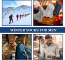 5 Pairs Men's Wool Socks, Wool Hiking Socks, Winter Thick Thermal Soft Warm Sock Cozy Boot Sock Gifts for Men