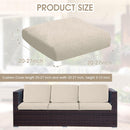 Outdoor Waterproof Couch Cushion Covers, Stretch Individual Patio Chair Cushion Outdoor Seat Cushion Pad Replacement Sofa Cushion Protector Sofa Slipcover (Cream, 2Pcs)