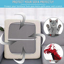 Outdoor Waterproof Couch Cushion Covers, Stretch Individual Patio Chair Cushion Outdoor Seat Cushion Pad Replacement Sofa Cushion Protector Sofa Slipcover (Cream, 2Pcs)