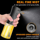 Electric Oil Sprayer for Cooking, Glass Oil Sprayer Mister, Olive Oil Spray Bottle, The Real Oil Mister for Salads, Baking, Grilling, and Ideal for Air Fryers, Black