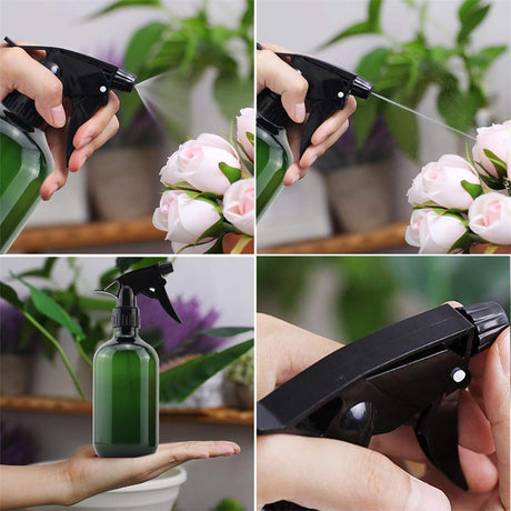 Plastic Spray Bottles 17OZ Empty Spray Bottle 2PCS Refillable Water Squirt Bottles Leakproof Water Spray Bottles for Cleaning Solution Alcohol Gardening Plants and Hairdressing, green
