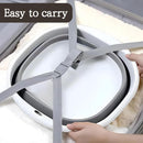 2 Pack Collapsible Wash Basin, Portable Wash Basin with Handles for Kitchen Sink Fruits Vegetables Home Camping Easy Storage (Grey)