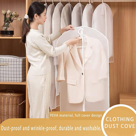 Garment Bag Suit Bag, 5 Pack Coat Cover Clothes Storage Bags Garment Dust Cover Bags with Zipper for Coat Suits Dresses Costumes Uniforms (40 x 24in, L)