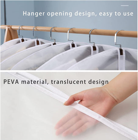 Garment Bag Suit Bag, 5 Pack Coat Cover Clothes Storage Bags Garment Dust Cover Bags with Zipper for Coat Suits Dresses Costumes Uniforms (40 x 24in, L)