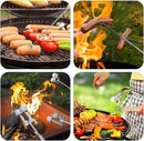Marshmallow Roasting Sticks, 32 Inch Long Stainless Steel SmoresSticks Extendable Marshmallow Sticks Barbecue Forks for Fire Pit Campfire BBQ
