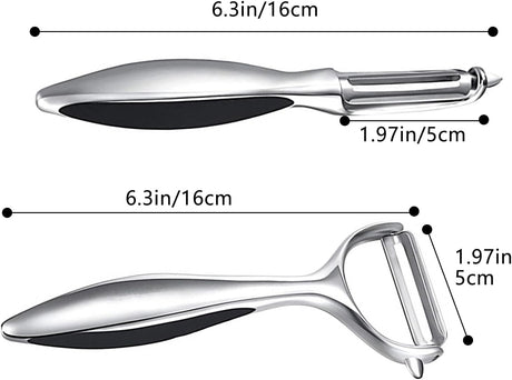 Vegetable Peeler Swivel Potato Peelers, Multifunction Peeler Set, Sharp Stainless Steel Blades and Ergonomic Handle