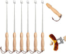 6 Pcs Marshmallow Roasting Sticks, 32 Inch Long Stainless Steel SmoresSticks Extendable Marshmallow Sticks Barbecue Forks for Fire Pit Campfire BBQ