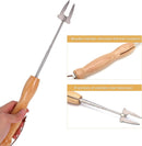 6 Pcs Marshmallow Roasting Sticks, 32 Inch Long Stainless Steel SmoresSticks Extendable Marshmallow Sticks Barbecue Forks for Fire Pit Campfire BBQ
