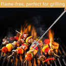 6 Pcs Marshmallow Roasting Sticks, 32 Inch Long Stainless Steel SmoresSticks Extendable Marshmallow Sticks Barbecue Forks for Fire Pit Campfire BBQ