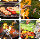 6 Pcs Marshmallow Roasting Sticks, 32 Inch Long Stainless Steel SmoresSticks Extendable Marshmallow Sticks Barbecue Forks for Fire Pit Campfire BBQ