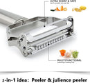 Vegetable Peeler & Potato Peelers for Kitchen, Fruit, Carrot, Veggie Julienne Peeler, Shredded Carrots, Cucumber Julienne Slicer Vegetable Cutter, Dual Blade Stainless Steel Peeler