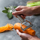 Vegetable Peeler & Potato Peelers for Kitchen, Fruit, Carrot, Veggie Julienne Peeler, Shredded Carrots, Cucumber Julienne Slicer Vegetable Cutter, Dual Blade Stainless Steel Peeler
