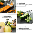 Vegetable Peeler & Potato Peelers for Kitchen, Fruit, Carrot, Veggie Julienne Peeler, Shredded Carrots, Cucumber Julienne Slicer Vegetable Cutter, Dual Blade Stainless Steel Peeler