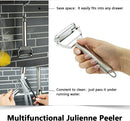 Vegetable Peeler & Potato Peelers for Kitchen, Fruit, Carrot, Veggie Julienne Peeler, Shredded Carrots, Cucumber Julienne Slicer Vegetable Cutter, Dual Blade Stainless Steel Peeler