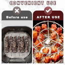 Air Fryer Barbecue Grill Vertical Barbecue Kebab, 24 Skewer Air Fryer Rack Round, 6 Inch Air Fryers Skewer Stand, With 24 Skewers, Multifunctional Grill for Cooking Kebabs (12 skewer)