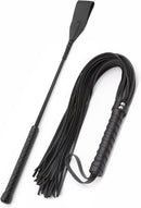 Horse Whip 27" Crop 18" Faux Leather Set Black Riding Whip Horse  and Crops Equestrian Horse Whip Set