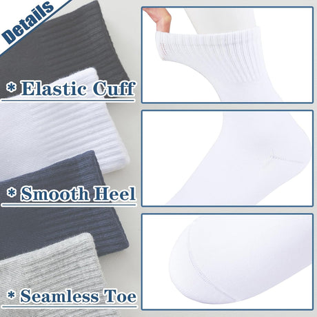 Boys Crew Socks Kids Seamless Cotton Socks Dress Socks Uniform Socks for Girls 4/8 Pairs