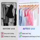 30 Pack Clear Garment Bags, 47.2 Inch Plastic Garment Bags Dustproof, Long Clothes Covers, Waterproof Suit Cover Bag, Moth Proof Coat Bag for Shirts Gowns Dresses