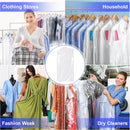 30 Pack Clear Garment Bags, 47.2 Inch Plastic Garment Bags Dustproof, Long Clothes Covers, Waterproof Suit Cover Bag, Moth Proof Coat Bag for Shirts Gowns Dresses