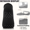 Non Slip Pilates Socks with Grips for Women, Grip Socks for Yoga Ballet Dance Barefoot Workout Anti Skid Crew Socks