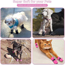 Anti-Slip Sole Dog Boots Paw Protector Dog Booties with Reflective Straps,4Pcs Dog Boots Anti-Slip Paw Protectors,Non-Slip Small Dog Boots,Anti Slip Paw Protectors Dog Socks for Hot Pavement,Pink,S